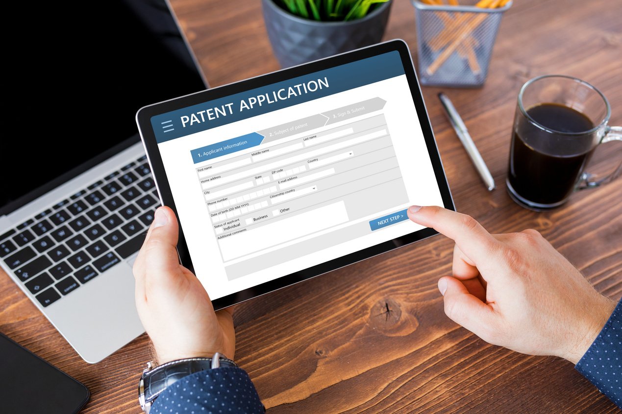 Business Person Submitting Patent Application Online